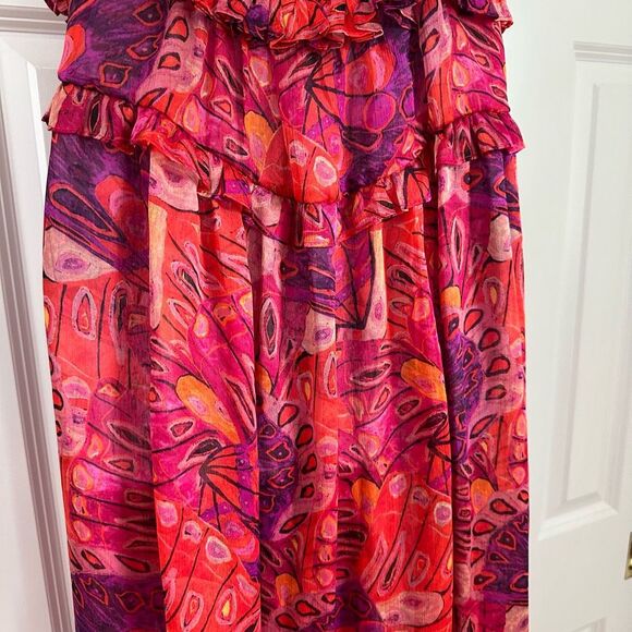 MISA LOS ANGELES Adrienne Midi Dress in Abstract Butterfly - Large - Picture 7 of 8